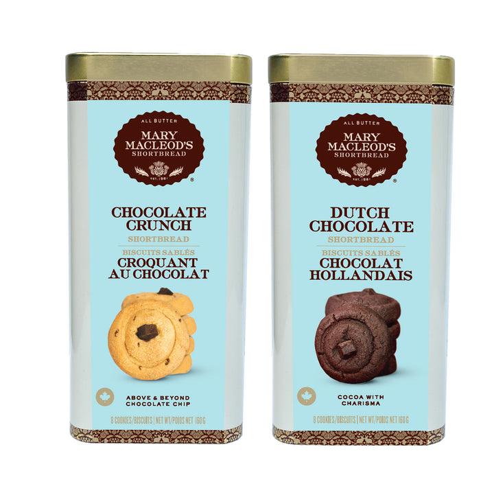 Mary Macleod's Tin Canister DUO - Chocolate Crunch & Dutch Chocolate
